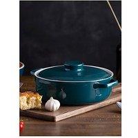 Barbary & Oak Nattura 23.5Cm Shallow Casserole, Easy Grip Handles, Agave