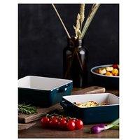 Barbary & Oak Nattura Set Of Two 20.5Cm Square Baking Dishes, Agave
