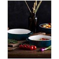 Barbary & Oak Nattura Set Of Two 21.5Cm Round Baking Dishes, Agave