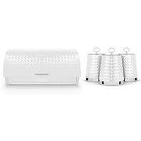 Tower Solitaire 4 Piece Bread Bin And Canister Set, White
