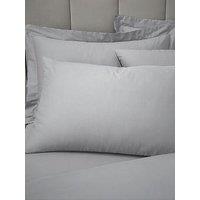 Bianca 180 Thread Count Egyptian Cotton Standard Pillowcase Pair Silver Grey