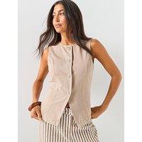 Only Onleverly Sleeveless Waistcoat - Brown