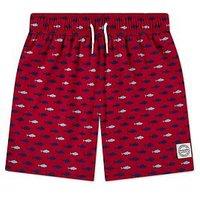 Abercrombie & Fitch Boys Core Poly Swim Short - Red