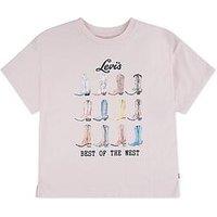 Levi'S Girls Boots Oversized Short Sleeve T-Shirt - Pink