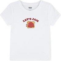 Levi'S Girls Rib Meet And Greet Jam Short Sleeve T-Shirt - White