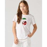 Levi'S Girls Disco Cherry Short Sleeve T-Shirt - White