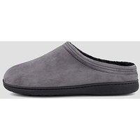 The Very Collection Fleece Lined Mule Slippers - Charcoal