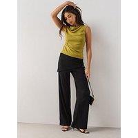 The Very Collection Ruched Skirt Layer Trouser - Black