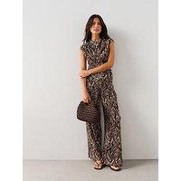 The Very Collection Printed Stretch Wide Leg Trouser