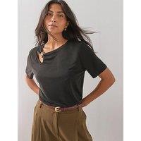 The Very Collection Gold Trim T-Shirt - Black