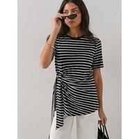The Very Collection Women'S Knot Front Stripe Top