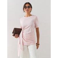 The Very Collection Women'S Knot Front Plain Top - Pink