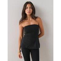 The Very Collection Heavyweight Bandeau Top - Black