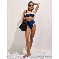 River Island Cblock High Waist Shaping Brief - Blue
