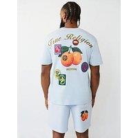 True Religion Orchard Stamp Back Graphic T-Shirt - Light Blue