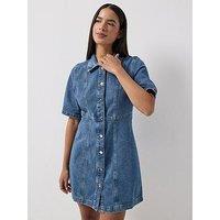 Vero Moda Vmdaisy Short Denim Dress - Blue