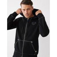 True Religion Big T Hoodie - Black