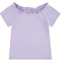 Abercrombie & Fitch Girls Short Sleeve Shoulder Play Top - Purple