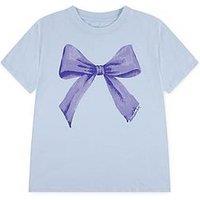 Abercrombie & Fitch Girls Oversized Bow Short Sleeve T-Shirt - Blue