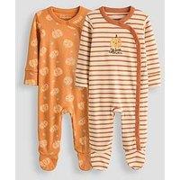 The Very Collection 2 Pack Pumpkin Sleepsuits - Orange