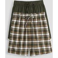 The Very Collection 2 Pack Cosy Pyjama Shorts - Dark Green