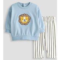 The Very Collection Baby Boy Lion Applique Jog Set - Blue