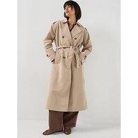 Vero Moda Vmchloe Long Trenchcoat - Brown/Silver-Mink