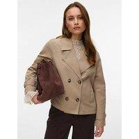 Vero Moda Vmchloemia Short Trenchcoat - Brown