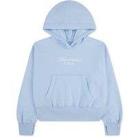 Abercrombie & Fitch Girls Essential Logo Hoodie - Blue