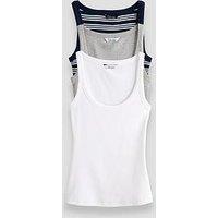 The Very Collection 3 Pack Rib Scoop Neck Vests