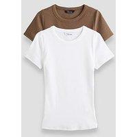 The Very Collection 2 Pack Stretch Rib T-Shirts