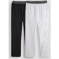 The Very Collection 2 Pack Essentials Pyjama Trousers - Black/Charcoal