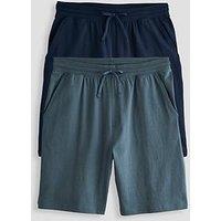 The Very Collection 2 Pack Pyjama Shorts - Blue/Navy