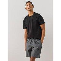 The Very Collection Pure Cotton Houndstooth Short & T-Shirt Pyjama - Black