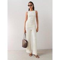 The Very Collection Ribbed Trouser Co-Ord - Cream