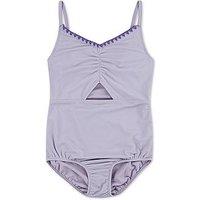 Abercrombie & Fitch Girls Cinched Cutout Swimsuit - Purple