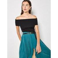 Apricot Bardot Knit Top