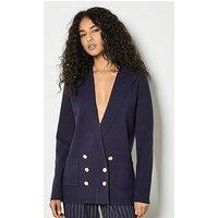 Apricot Metal Button Knitted Blazer