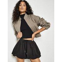 Apricot Bubble Hem Mini Shorts