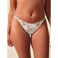 Gossard Lace Soiree Thong - White