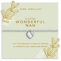 Katie Loxton Grandmother A Little , Wonderful Nan , Silver Plated , Bracelet , 17.5Cm Stretch