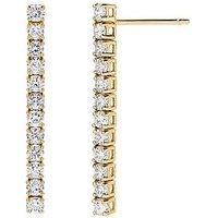 Created Brilliance Lina 9Ct Yellow Gold 0.34Ct Tw. Lab Grown Diamond Tennis Drop Earring Studs