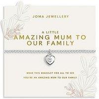Katie Loxton Mother'S Day A Little , Amazing Mum To Our Family , Silver Plated , Bracelet , 17.5Cm Stretch