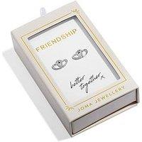 Katie Loxton Moments To Shine , Friendship , Silver Plated , Stud Earrings