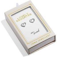Katie Loxton Moments To Shine , Lovely Daughter , Silver Plated , Stud Earrings
