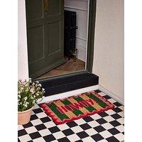 The Very Collection Howdy Stripe Coir Doormat 45X75Cm