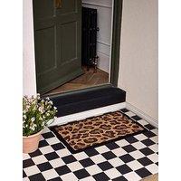 Very Home Leopard Border Coir Doormat 45X75Cm