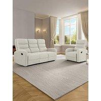 Dorel Home Rena Fabric 3 Seater Manual Recliner