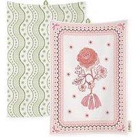 Cath Kidston Spitalfields Silk Set Of 2 Tea Towels