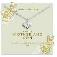 Katie Loxton Mother'S Day Necklace A Little , Mother And Son , Silver Plated , Necklace , 46Cm + 5Cm Extender